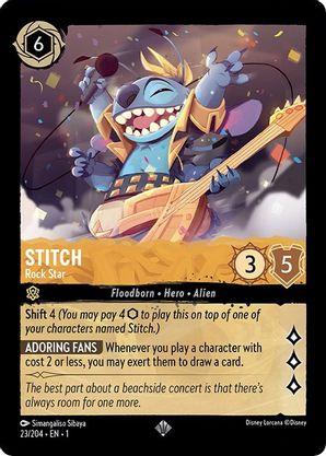 Stitch (Rock Star) - 23/204 - Super Rare available at 401 Games Canada