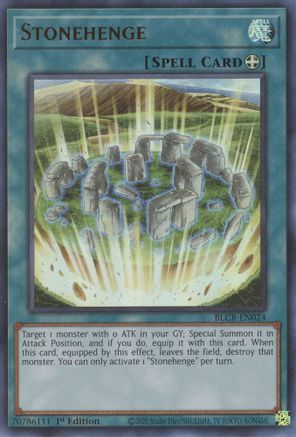 Stonehenge - BLCR-EN024 - Ultra Rare - 1st Edition available at 401 Games Canada