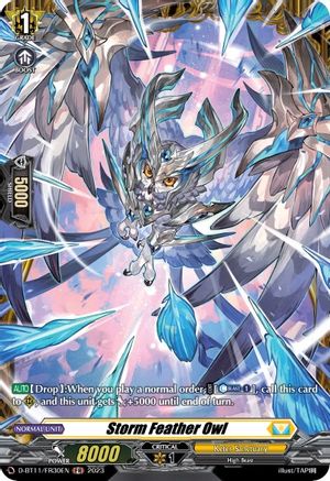 Storm Feather Owl - D-BT11/FR30EN - Frame Rare available at 401 Games Canada