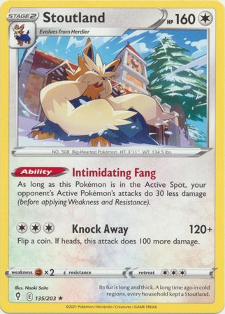 Stoutland - 135/203 - Rare available at 401 Games Canada