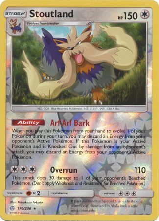 Stoutland - 176/236 - Holo Rare - Reverse Holo available at 401 Games Canada