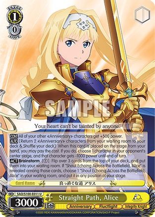 Straight Path, Alice - SAO/S100-E011 - Uncommon available at 401 Games Canada