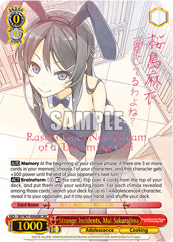 Strange Incidents, Mai Sakurajima - SBY/W77-E050SEC - Secret Rare available at 401 Games Canada