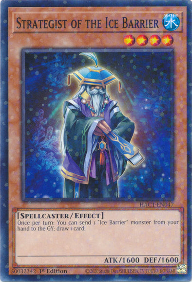 Strategist of the Ice Barrier - HAC1-EN047 - Duel Terminal Normal Parallel Rare available at 401 Games Canada