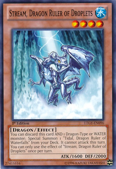 Stream, Dragon Ruler of Droplets - LTGY-EN096 - Common - 1st Edition available at 401 Games Canada