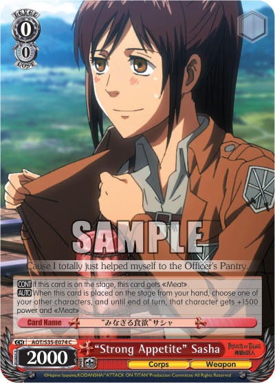 "Strong Appetite" Sasha - AOT/S35-E074 - Common available at 401 Games Canada