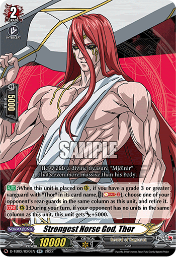 Strongest Norse God, Thor - D-TB02/020 - Double Rare available at 401 Games Canada
