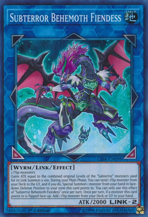 Subterror Behemoth Fiendess - CIBR-EN098 - Super Rare - 1st Edition available at 401 Games Canada