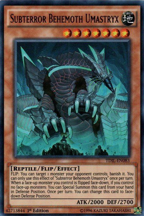 Subterror Behemoth Umastryx - TDIL-EN083 - Ultra Rare - 1st Edition available at 401 Games Canada