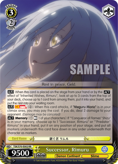 Successor, Rimuru - TSK/S70-E002 - Double Rare available at 401 Games Canada