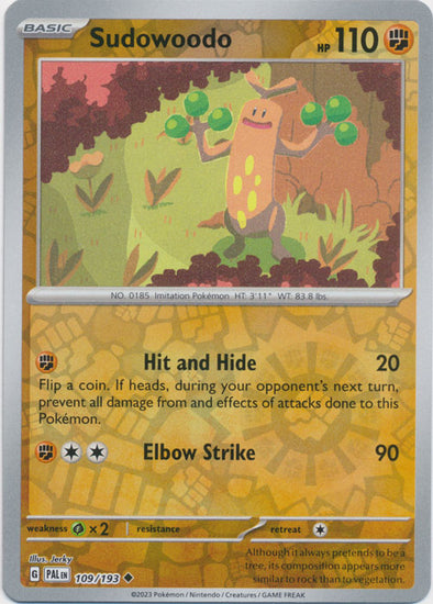 Sudowoodo - 109/193 - Uncommon - Reverse Holo available at 401 Games Canada