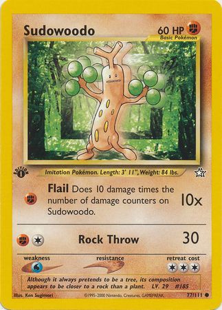 Sudowoodo - 77/111 - Common - 1st Edition available at 401 Games Canada