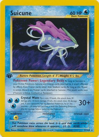 Suicune - 27/64 - Rare - 1st Edition available at 401 Games Canada