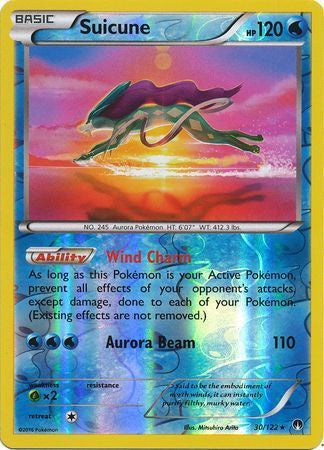 Suicune - 30/122 - Holo Rare - Reverse Holo available at 401 Games Canada