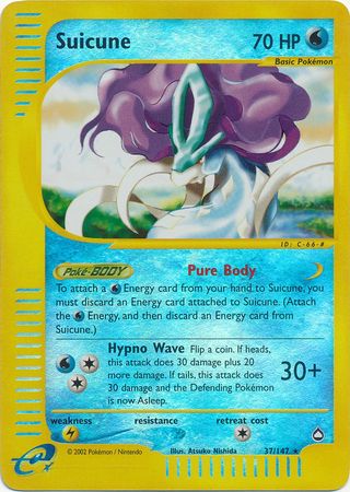 Suicune - 37/147 - Rare - Reverse Holo available at 401 Games Canada