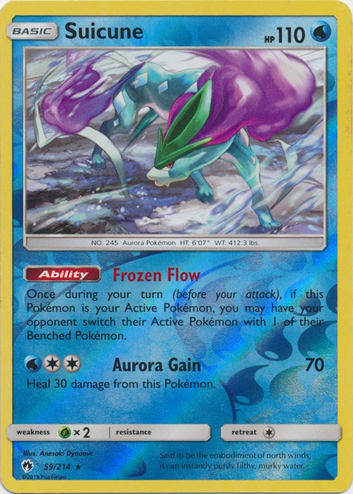 Suicune - 59/214 - Holo Rare - Reverse Holo available at 401 Games Canada