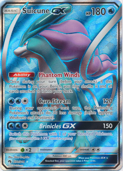 Suicune GX - 200/214 - Full Art available at 401 Games Canada