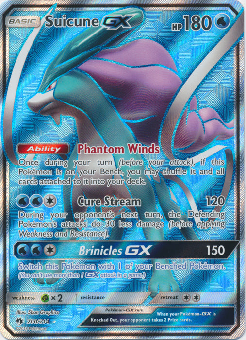 Suicune GX - 200/214 - Full Art Ultra Rare available at 401 Games Canada