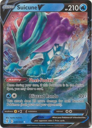 Suicune V - 031/203 - Ultra Rare available at 401 Games Canada