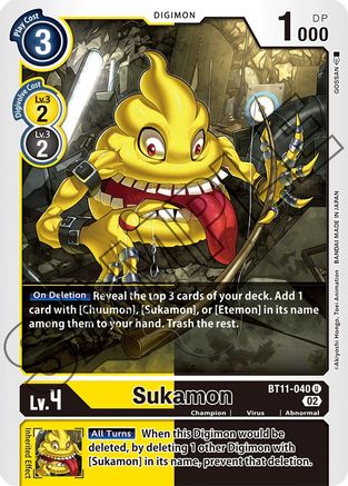 Sukamon - BT11-040 - Uncommon available at 401 Games Canada