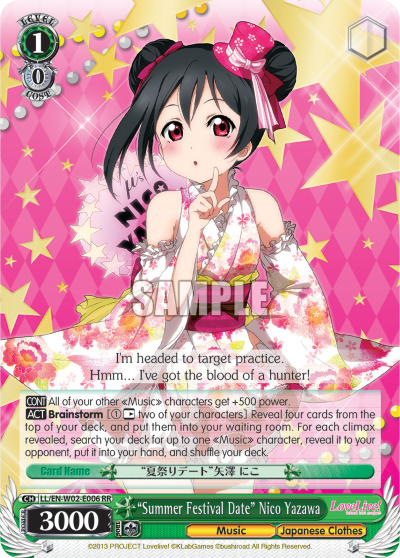 "Summer Festival Date" Nico Yazawa - LL/EN-W02-E006 - Double Rare available at 401 Games Canada