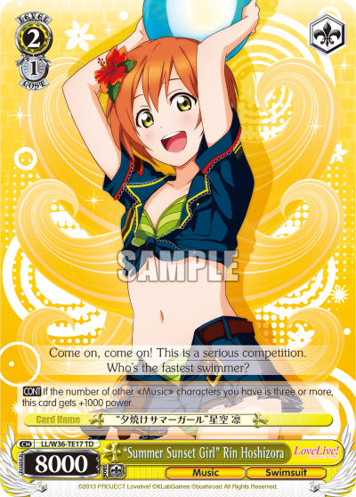 “Summer Sunset Girl” Rin Hoshizora - LL/W36-TE17 - Trial Deck available at 401 Games Canada