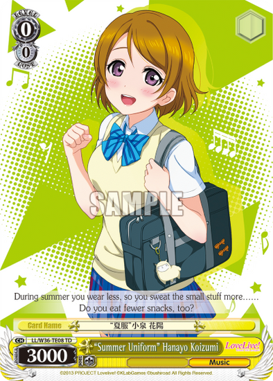 "Summer Uniform" Hanayo Koizumi - LL/W36-TE08 - Trial Deck available at 401 Games Canada