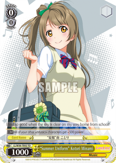 "Summer Uniform" Kotori Minami - LL/W36-TE02 - Trial Deck available at 401 Games Canada