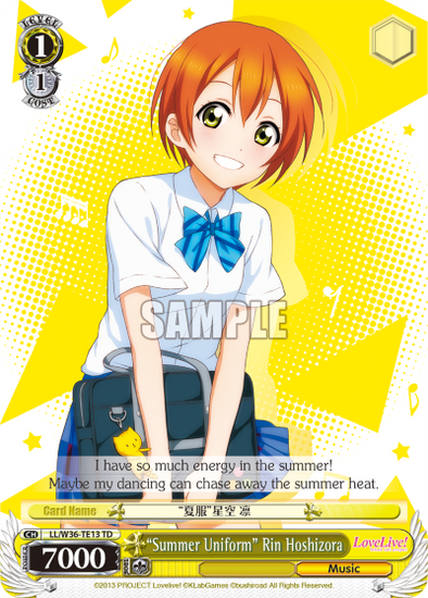 “Summer Uniform” Rin Hoshizora - LL/W36-TE13 - Trial Deck available at 401 Games Canada