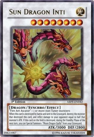 Sun Dragon Inti - ABPF-EN042 - Ultra Rare - 1st Edition available at 401 Games Canada