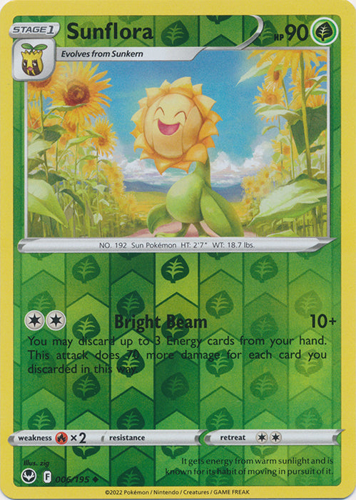 Sunflora - 006/195 - Uncommon - Reverse Holo available at 401 Games Canada