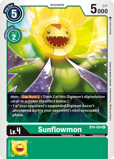 Sunflowmon - BT4-054 - Uncommon available at 401 Games Canada