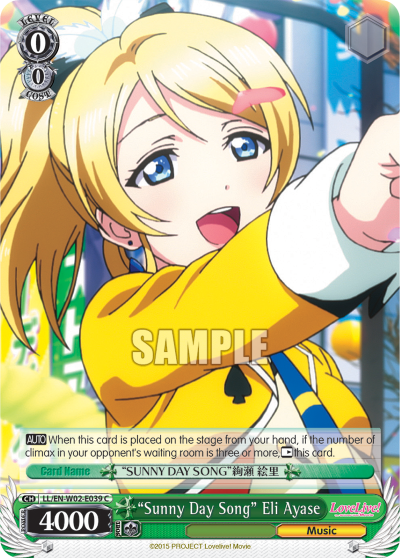 "Sunny Day Song" Eli Ayase - LL/EN-W02-E039 - Common available at 401 Games Canada