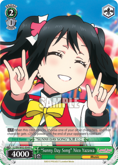 "Sunny Day Song" Nico Yazawa - LL/EN-W02-E049 - Common available at 401 Games Canada