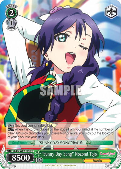 "Sunny Day Song" Nozomi Tojo - LL/EN-W02-E050 - Common available at 401 Games Canada