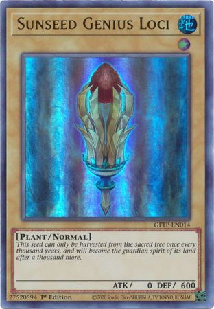 Sunseed Genius Loci - GFTP-EN014 - Ultra Rare - 1st Edition available at 401 Games Canada