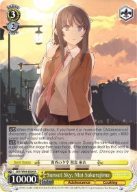 Sunset Sky, Mai Sakurajima - SBY/W64-E006 - Rare available at 401 Games Canada