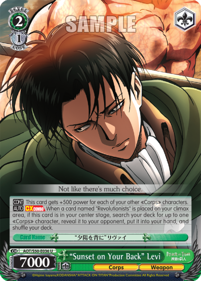 "Sunset on Your Back" Levi - AOT/S50-E036 - Uncommon available at 401 Games Canada