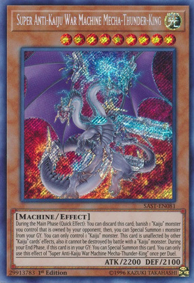 Super Anti-Kaiju War Machine Mecha-Thunder-King - SAST-EN081 - Secret Rare - 1st Edition available at 401 Games Canada