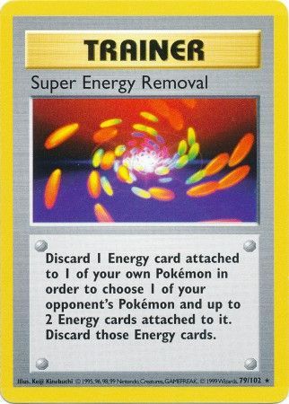 Super Energy Removal - 79/102 - Rare - Shadowless available at 401 Games Canada