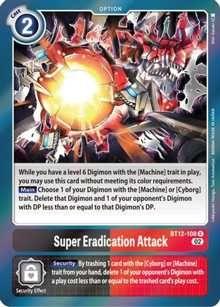 Super Eradication Attack - BT12-108 - Rare available at 401 Games Canada