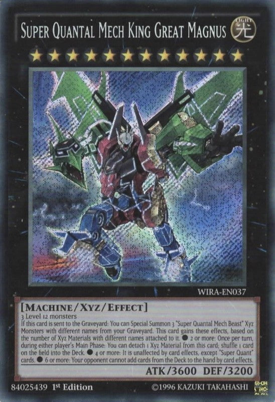 Super Quantal Mech King Great Magnus - WIRA-EN037 - Secret Rare - 1st Edition available at 401 Games Canada