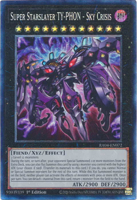 Super Starslayer TY-PHON - Sky Crisis (PCR) - RA04-EN072 - Prismatic Collector's Rare - 1st Edition
