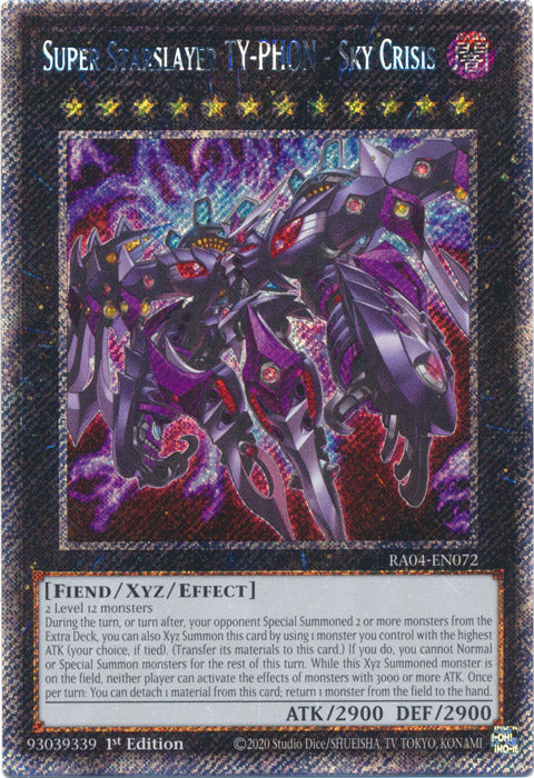 Super Starslayer TY-PHON - Sky Crisis (Platinum Secret Rare) - RA04-EN072 - Platinum Secret Rare - 1st Edition