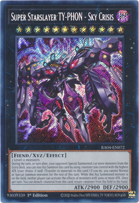 Super Starslayer TY-PHON - Sky Crisis (Secret Rare) - RA04-EN072 - Secret Rare - 1st Edition