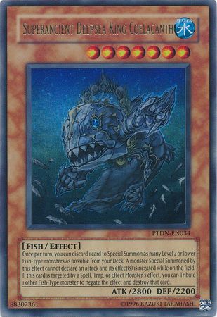 Superancient Deepsea King Coelacanth - PTDN-EN034 - Ultra Rare - Unlimited available at 401 Games Canada