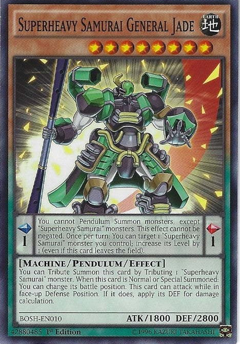 Superheavy Samurai General Jade - BOSH-EN010 - Common - 1st Edition available at 401 Games Canada
