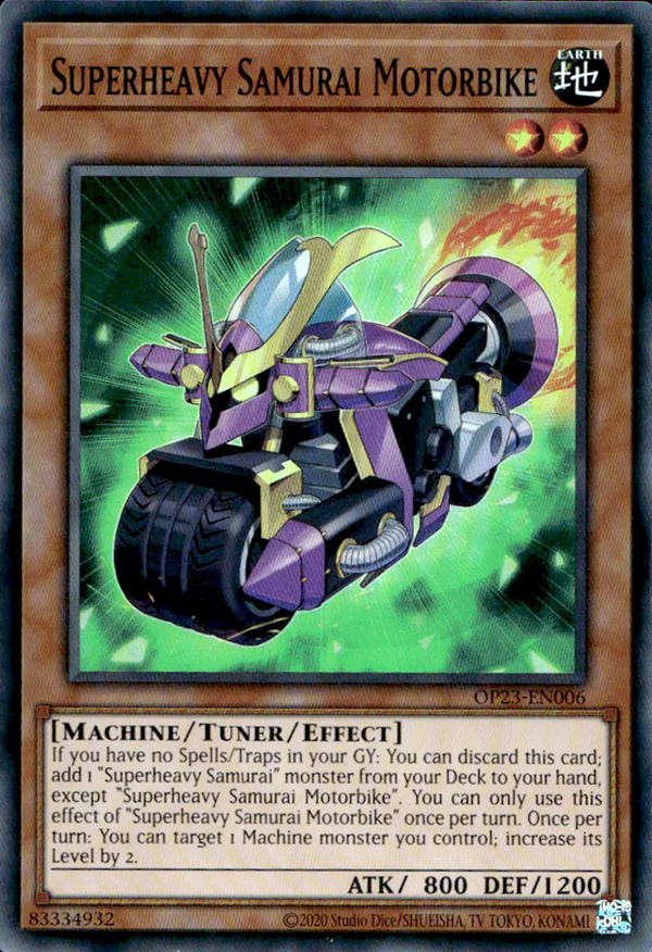 Superheavy Samurai Motorbike - OP23-EN006 - Super Rare - Unlimited