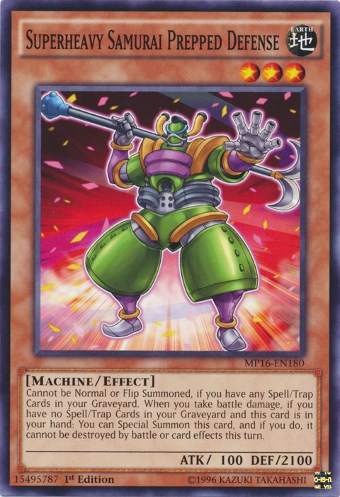 Superheavy Samurai Prepped Defense - MP16-EN180 - Common - 1st Edition available at 401 Games Canada