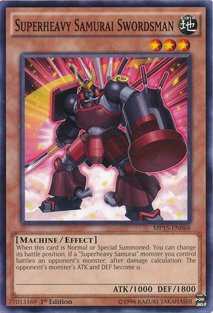 Superheavy Samurai Swordsman - MP15-EN068 - Common - 1st Edition available at 401 Games Canada